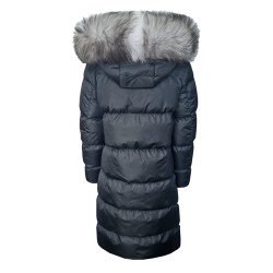 Дълго яке с естествен пух City Angels Jeans, Черно, 6859